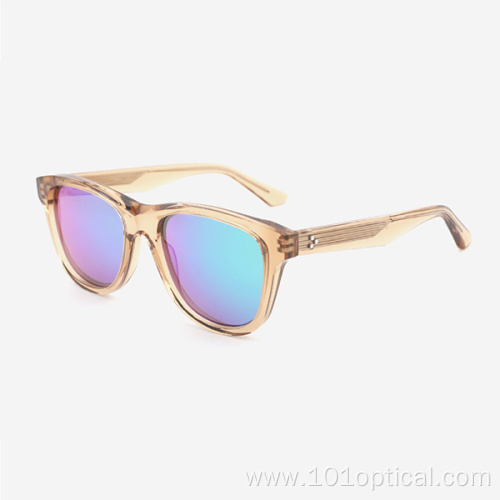 Square Trendy Acetate Women's Sunglasses 23A8044